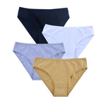 4Pcs/Set Cotton Panties Women Solid Color Underwear Female Underpants Sexy Lingerie M-XL Comfort Soft Briefs Intimates