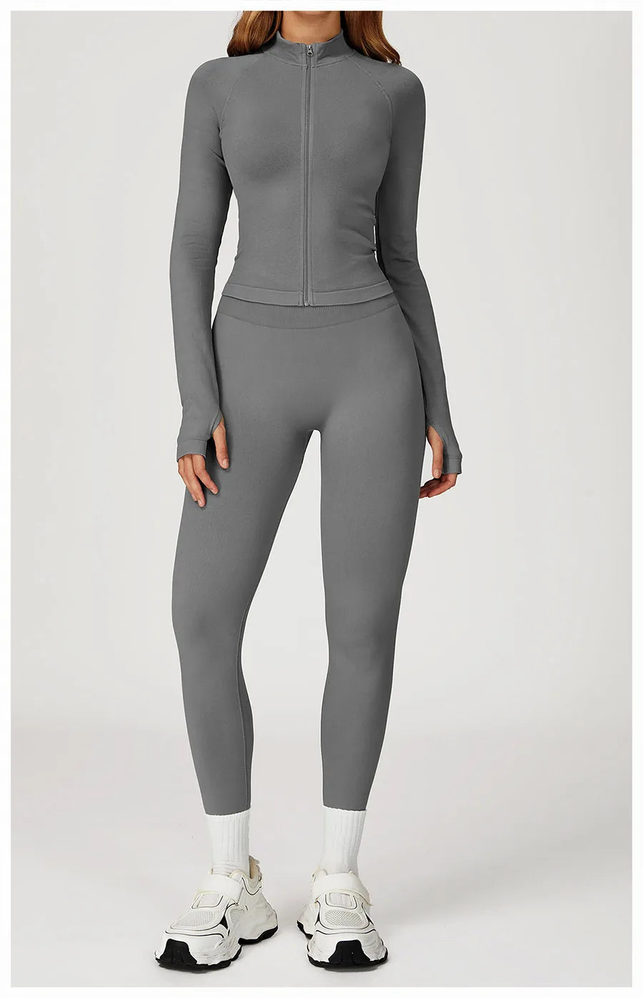 2PCS Yoga Suit Sports Set Women Gym Set Woman Tracksuit Running Workout Long Sleeve Sports Shirt Shorts and bra set Sport Outfit