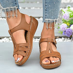 2025 Summer Women Wedge Sandals Lightweight Ankle Buckle Platform Gladiator Sandals Woman Peep Toe Non Slip Beach Sandles 36-43