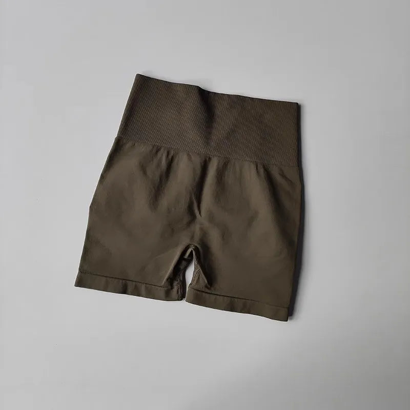 Women's High Waist Sports Shorts Slimming Peach Hip Lifting Running Cycling Gym Tight Three Point Speed Drying Short Pants