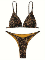 2025 Sexy Leopard Brazilian Bikini Women Swimsuit Female Thong Swimwear Two Pieces Bikini Set Mini Micro Bathing Suit Swim Lady