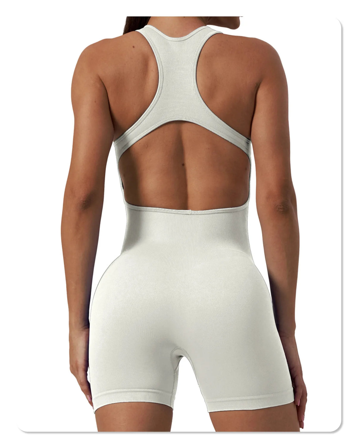 Seamless Yoga Jumpsuit Sleeveless Shorts One Piece Yoga Suit Sexy Cutout Backless Top Women Playsuit Gym Summer Workout Clothes