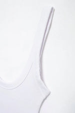 Women's Skinny Ribbed O-Neck Bodysuits with Straps Snap-Button Sexy Fashion Playsuits Comfortable Stretchy Female Clothing