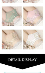Women's Panties Sexy Lace Hollow Out Lingerie Breathable Ultra-Thin Underpants Lace Floral Comfortable High Waist Elastic Briefs