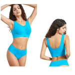 Seamless Bra Set Women Wireless Tanks Bra FemaleLow Rise Thongs Panties Sexy Lingerie Set Comfy Underwear Intimates S-5XL