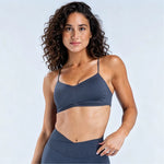 HISTELLO Vision Sports Bra Woman Seamless Yoga Underwear Removable Bra Pads V-shape Scoop Backless Sportswear Workout Gym Tanks