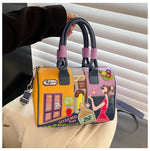 PU New Personality Stylish Shoulder Bags Design Patchwork Zipper 2025 Hot Sale Women's Bags Retro High Quality Women's Bags