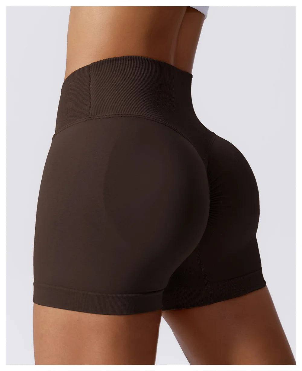 Summer Seamless High Waist Yoga Shorts Elasticity Sports Leggings Women Breathable Cycling Shorts Buttock Lift Gym Shorts Women