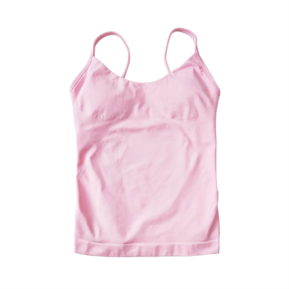 NCLAGEN Women's Pilates Tank Top Gym Clothes Yoga vest with built in bra Thin Strap Seamless Fitness Sportswear Workout Tops