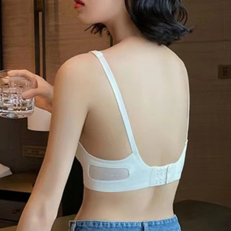 2Pcs/Set Seamless Bras for Women Non-wire Invisible Deep V Bralette Female Push Up Bras Underwear Sexy Lingerie