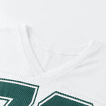 Womens Sporty Jersey Shirts Graphic Number Print Short Sleeve V Neck Loose Fit Tee Tops Summer Casual T-shirt Streetwear