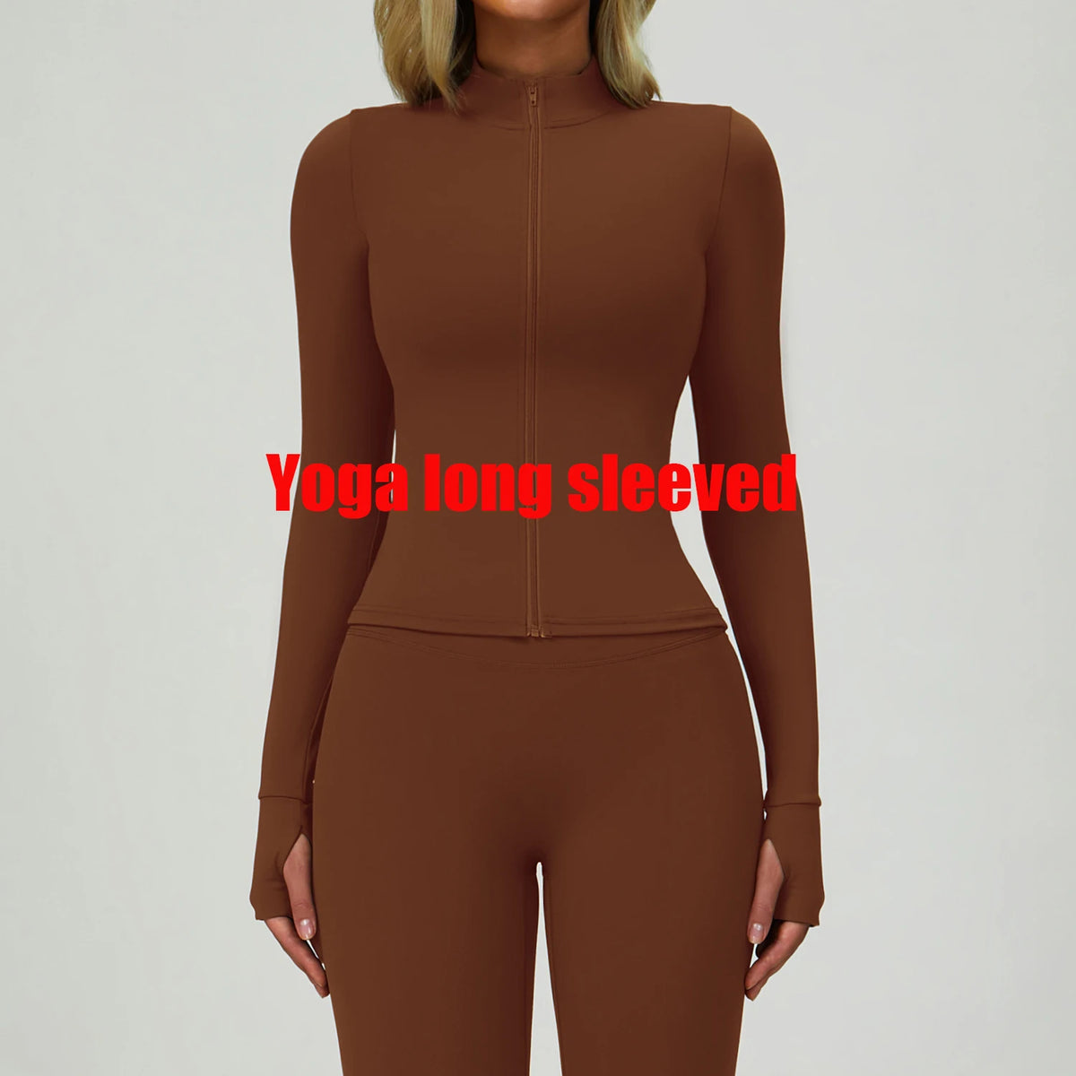 Yoga Shirts For Women Zipper Long Sleeve Fitness Jacket Running Gym Clothes Workout Dry Fit Breathable High Elastic Sports Top
