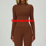 Yoga Shirts For Women Zipper Long Sleeve Fitness Jacket Running Gym Clothes Workout Dry Fit Breathable High Elastic Sports Top