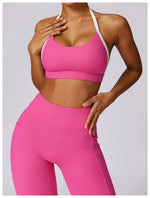 Women's Neck Hanging Back Beauty Yoga Bra Quick Drying Sports Underwear Gym Push Up Workout High-intensity Running Fitness Vest