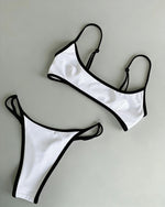 Sexy Micro Bikini 2026 Women Bandeau Padded Thong Swimsuit Female Cut Out Bathing Suit Swimwear Biquini swim