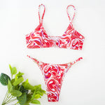 11 Colors Sexy Ribbed High Cut Bikini Women Swimwear Female Swimsuit Two-piece Bikini Padded set Bather Bathing Suit Swim V7111B