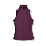 Spring Pure Desire Hot Girl Style Elastic Slim Fit Half High Collar Inner Layer Base Shirt Vest Solid Color Casual Fashion L25M