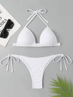 2025 Halter Bra Cup Bikini Women Swimsuit Female Push Up Swimwear Two Pieces Bikini set Brazilian Bather Bathing Suit Swim Lady