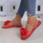 Summer Elegant Round Headed Sexy Flower Women's Casual Sandals FashionableNew Comfortable Slides Women Sandals