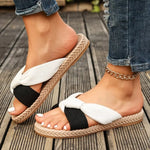 Women 2026 New Slippers Summer Fashion Hemp Rope Outer Wear Slippers Casual Lightweight Sandals and Shoes Women Slides Women
