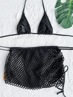 DEKA Tie Side Mini Micro Bikini Set With Skirt Halter Female G-String Thong Swimsuit Women Swimwear Bather Bathing Suit Swim
