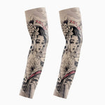 Ice Silk Tattoo Sleeve Men Women Summer Tattoo Sleeve UV Solar Arm Covers Cycling Cuff Quick Drying Cool Anti-Sunburn Arm Sleeve