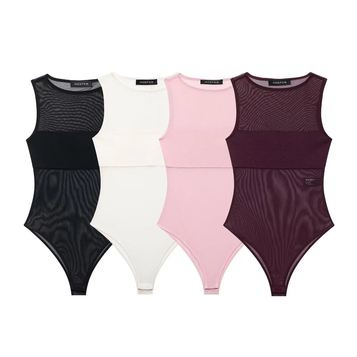 Women's Patchwork Silk Mesh Jumpsuit WHEF