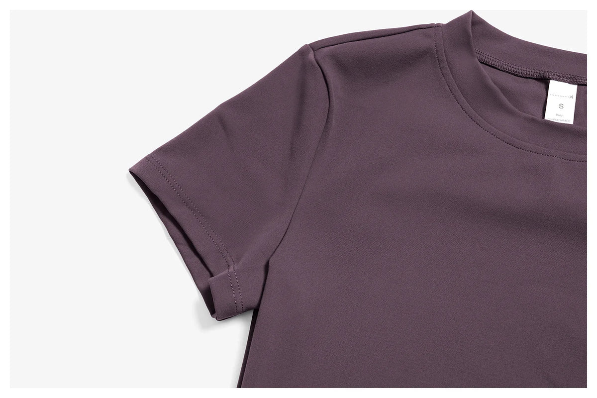 Yoga Set 2 Pieces Women's Tracksuit Short Sleeve O Neck Slim Sports T Shirts High Waist Flare Leggings Gym Running Fitness Suit