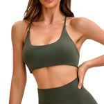 NCLAGEN Twist Back Bra High Support Sports Top Women Gym Wear WorkoutPush-up Seamless Yoga Underwear Fitness Running