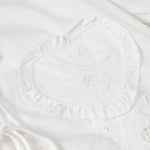 Foridol Heart Embroidery White Cotton Women Blouse Bowknot Spring Summer Lantern Sleeve Casual Shirt V Neck Loose Chic Blusa