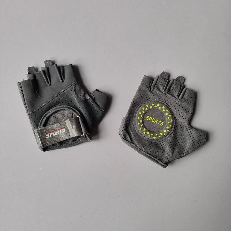 Women's Anti-Slip Wear-Resistant Fitness Half Finger Gloves for Yoga Spinning Bike Sports Cycling - Sweat Absorbent Cocoon-Free