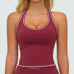 Woman Yoga Tank Top Gym Clothes Removable Chest Pad Fitness Bra Workout Halter Top Activewear Sexy Pilates Sports Vest Underwear