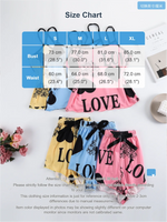 Love Print Pajama Set Women Summer Cami Top and Shorts Loungewear Sleepwear Cute Heart Letter Print Nightwear Home Clothes