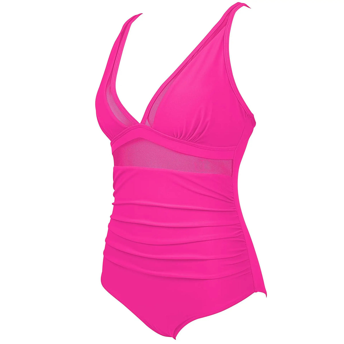 2024 Sexy One Piece Swimsuit Women Mesh Strappy Plunge Swimwear Tummy Control Bathing Suits Beach Wear Monokini Swimming Suit