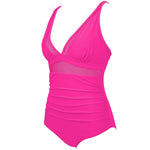2024 Sexy One Piece Swimsuit Women Mesh Strappy Plunge Swimwear Tummy Control Bathing Suits Beach Wear Monokini Swimming Suit