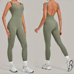 Women's Seamless Yoga Jumpsuits Fitness Sports Hip-lifting Beauty Back Sleeveless One-Piece Training Workout Running Bodysuits