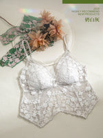 Summer French Lace Halter Bra Set Pure Sensual Beachwear Lightweight Mesh Bralette Backless Wirefree Comfort AU MOYISU Sexy Bra
