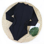 2024 Women One Piece Swimsuit Surfing Sport Swimsuit Long Sleeves Swimwear Print Monokini Bathing Suit Tropical Bodysuit Female