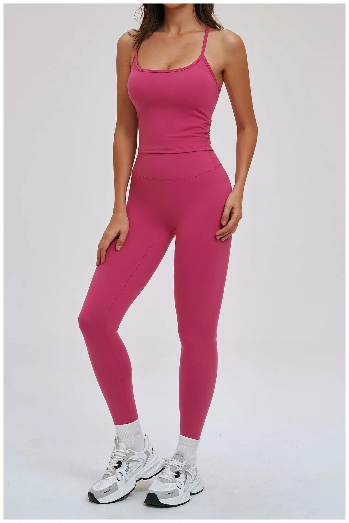 Yoga Short Sets Women Shockproof Slim Back Cross Sports Vest High Waist Leggings Fitness Suit Outdoor Gym Running Set Tracksuit
