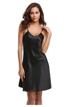 Oversize 3XL 4XL Female Satin Nightgown Lady Sexy Spaghetti Strap Night Dress Women Nighties Sleeveless Sleepwear Nightwear