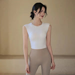 Sexy Short Backless Fixed Chest Pad Sports T-shirt Vest Women's Tight Fitting Quick Drying Slimming Yoga Suit Top Clothing