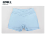 Outdoor Running Yoga Shorts Women Summer Crossed V Waist Hip Lifting Fitness Tight Sports Pants Quick Drying Gym Fitness Shorts