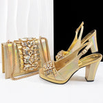 doershowLastest Italian Design Fashion Style Ladies Shoes with Matching Bag Set 2025 Nigerian Shoes and Bag Set HFG1-2