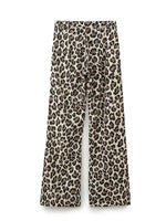 Foridol Leopard Print Wide Leg Long Pants Women Spring Summer Straight Fashion New Pants Zip Casual Female Pantalones 2025