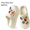 Women Fashion Clogs DIY Cartoon Charms Platform Shoes Woman Home Street Slippers Soft EVA Girls Daily Walking Beach Sandals