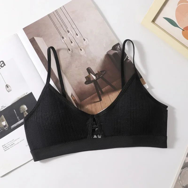 Sexy Non-wire Bras For Women Seamless Underwear Tube Tops Hollow Bras Push Up Sexy Lingerie Female Bandeau Bras Top