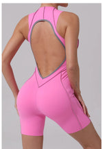 Yoga Jumpsuit Summer Short Sleeveless Sports Wear Gym Fitness Sports Bodysuit Women Dance Running Workout Clothes Yoga Jumpsuit