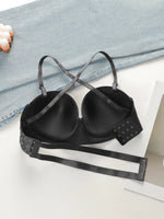 blcak Sexy Criss Cross Backless Push Up Bralette Seamless Underwireless Lingerie Adjustable Multi-strap Women's Bra B2693