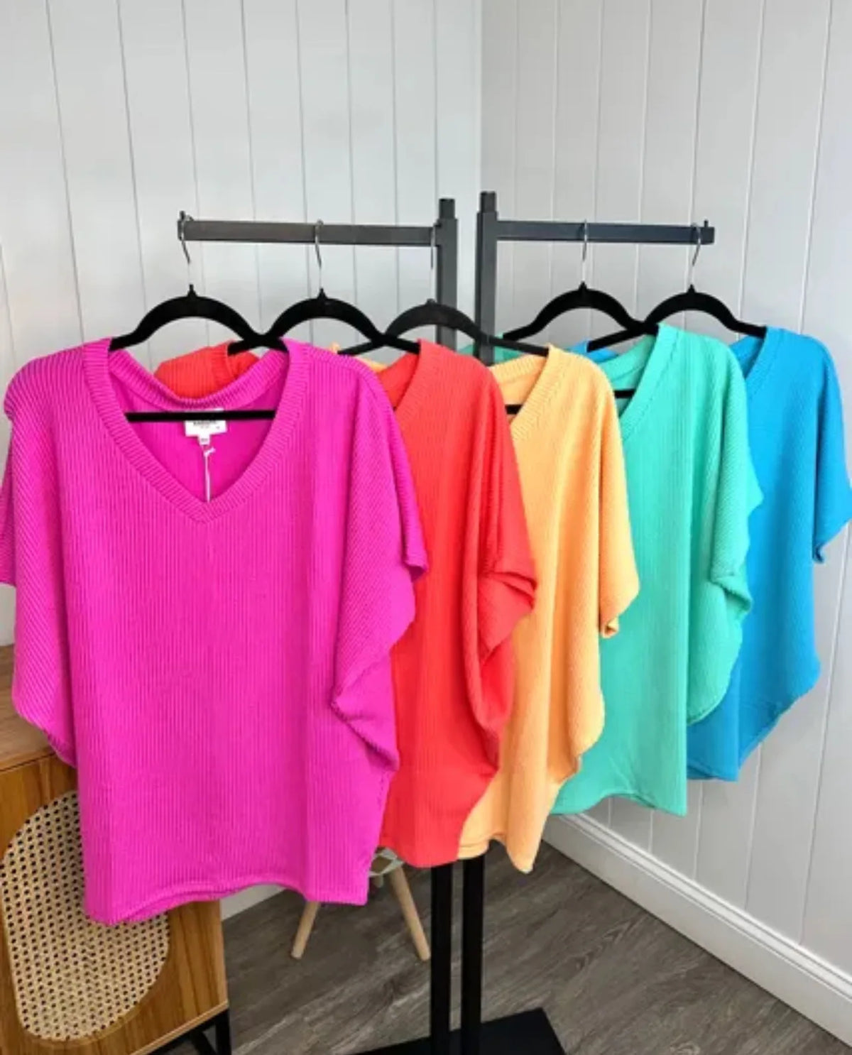 Women's Tops Summer Multi-Colour V-Neck Short Sleeve T-Shirt Casual Suit Loose Shirt Top Women's Clothing
