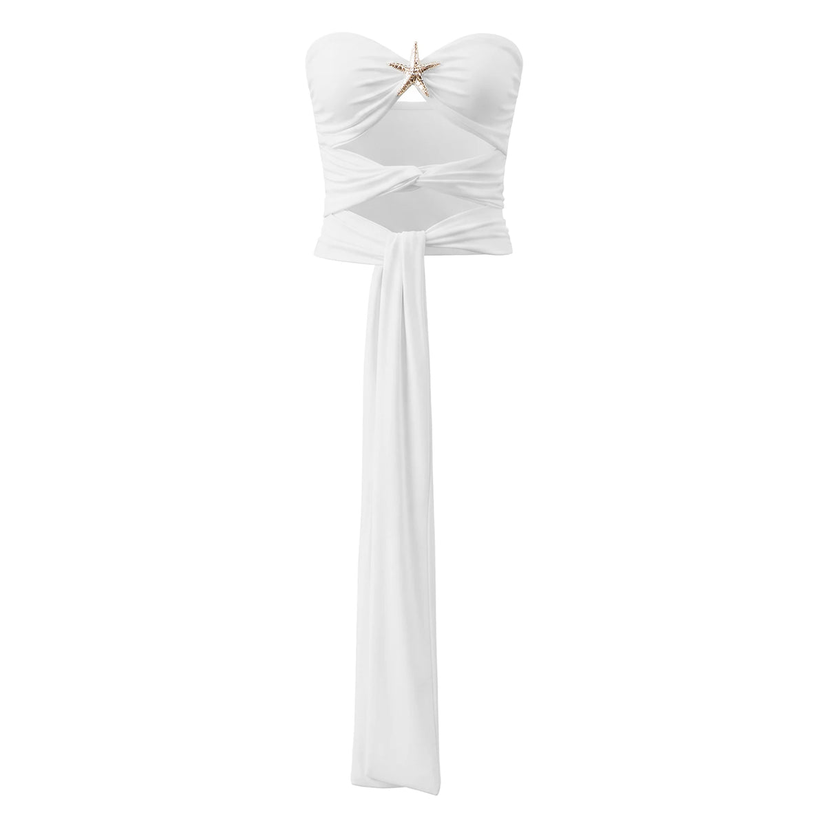 2026 Fashion Women's Tube Tops Stylish Hollow Out Tie-up Tassel Strapless Tank Tops Summer Sexy Party Date Night Vest